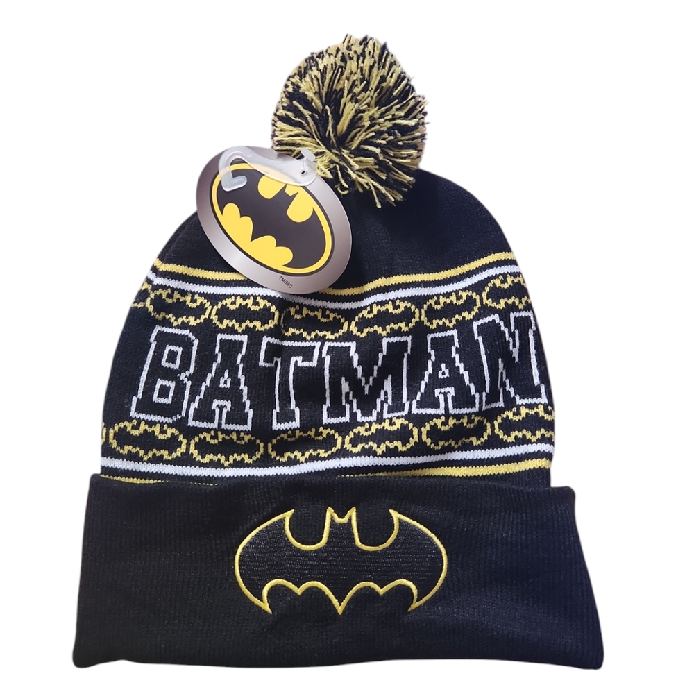 Batman Black and Yellow Knit Beanie